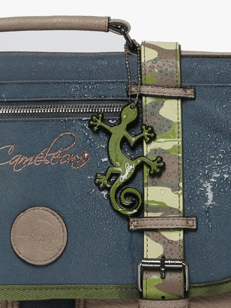 Boekentas Kinderen 2 Compartimenten Cameleon Grijs vintage urban CA38 ander zicht 6